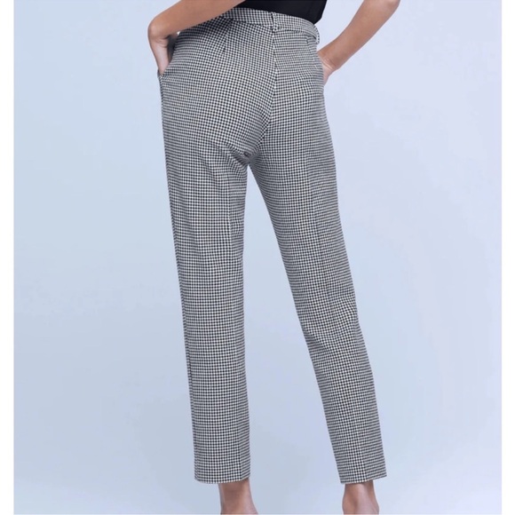 L’AGENCE Logan Trouser Black and White Houndstooth - Picture 2 of 10